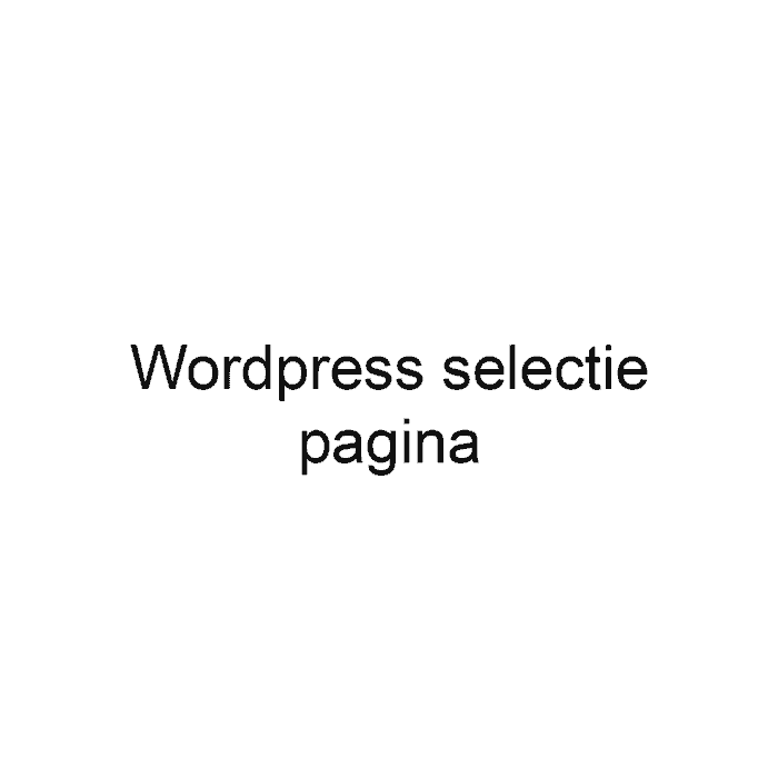 Logo wordpress pagina 700x700 - Pagina gereed maken zodat een klant zijn selectie kan doen