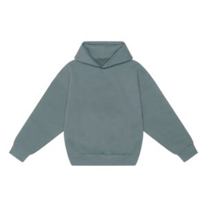 Kledingpackshot van een grijsgroene hoodie Kledingpackshot van een grijsgroene hoodie