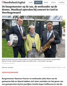 Scherm­afbeelding 2023 11 14 om 00.56.10 233x300 - NHD artikel over muzikaalopreden in Cool